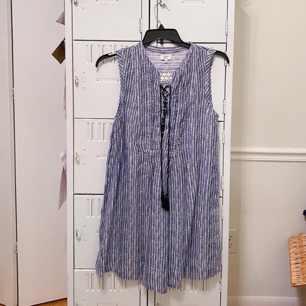Blue Linen Dress